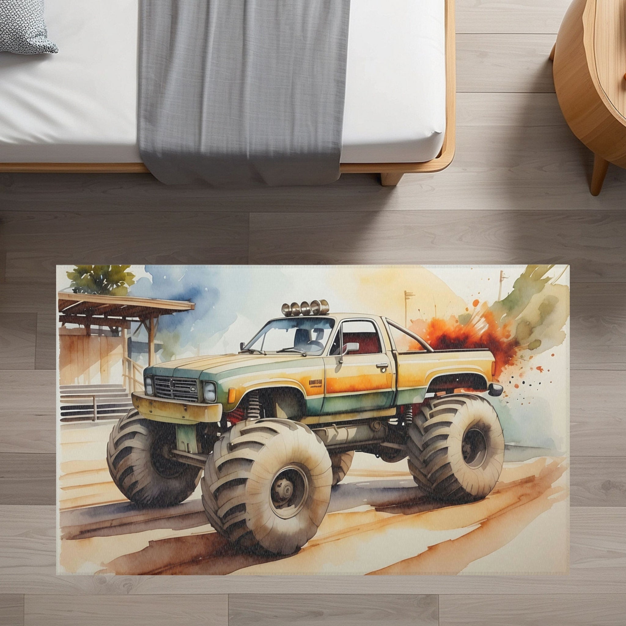 Nursery and Kids Monster Truck Rug - Peak Performer