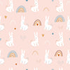 Kids and Nursery Bunny Wallpaper - Hopscotch Rainbows