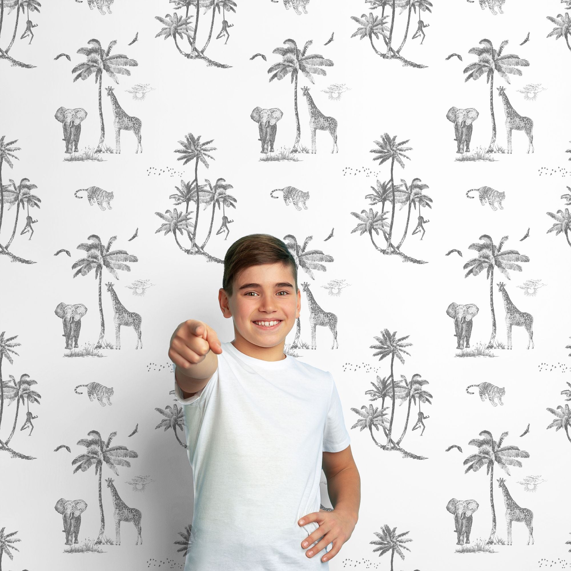 Safari Wallpaper for Nursery and Kids Rooms - Safari Escapade