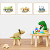 Positive Affirmations 3pcs Construction Truck Wall Art Set