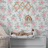 Flower Wallpaper for Nursery and Kids Rooms - Blush Blossom Serenity