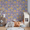 Traditional or Peel and Stick Rainbow Wallpaper - Lavender Bloom Rainbows