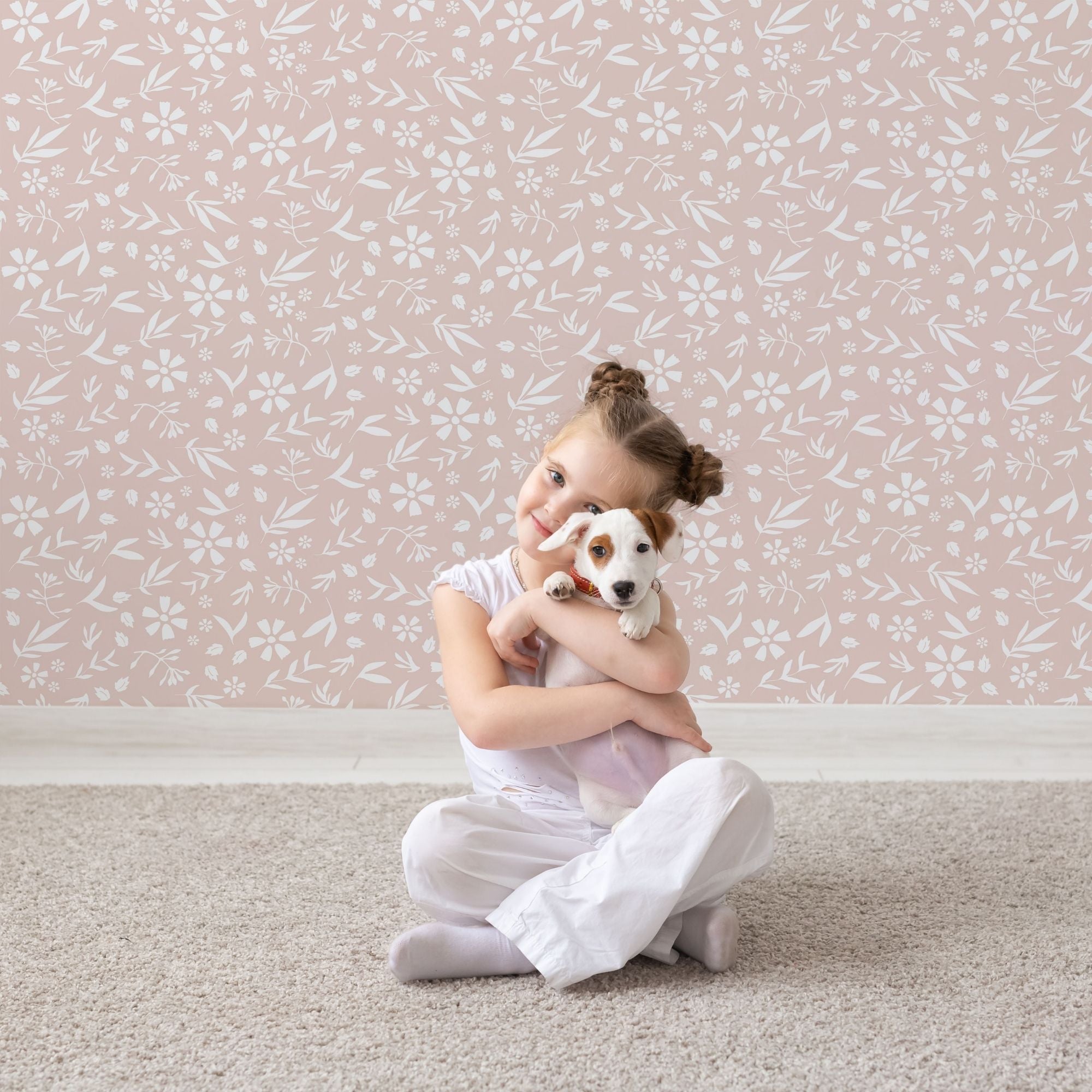 Flower Themed Wallpaper for Nursery and Kids Rooms - Petal Softness