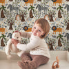 Traditional or Peel and Stick Jungle Wallpaper - Constellation Jungle