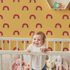 Rainbow Wallpaper for Nursery and Kids Rooms - Sunset Arches Playland