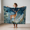 Deer personalized name blankets - Midnight Magic Deer