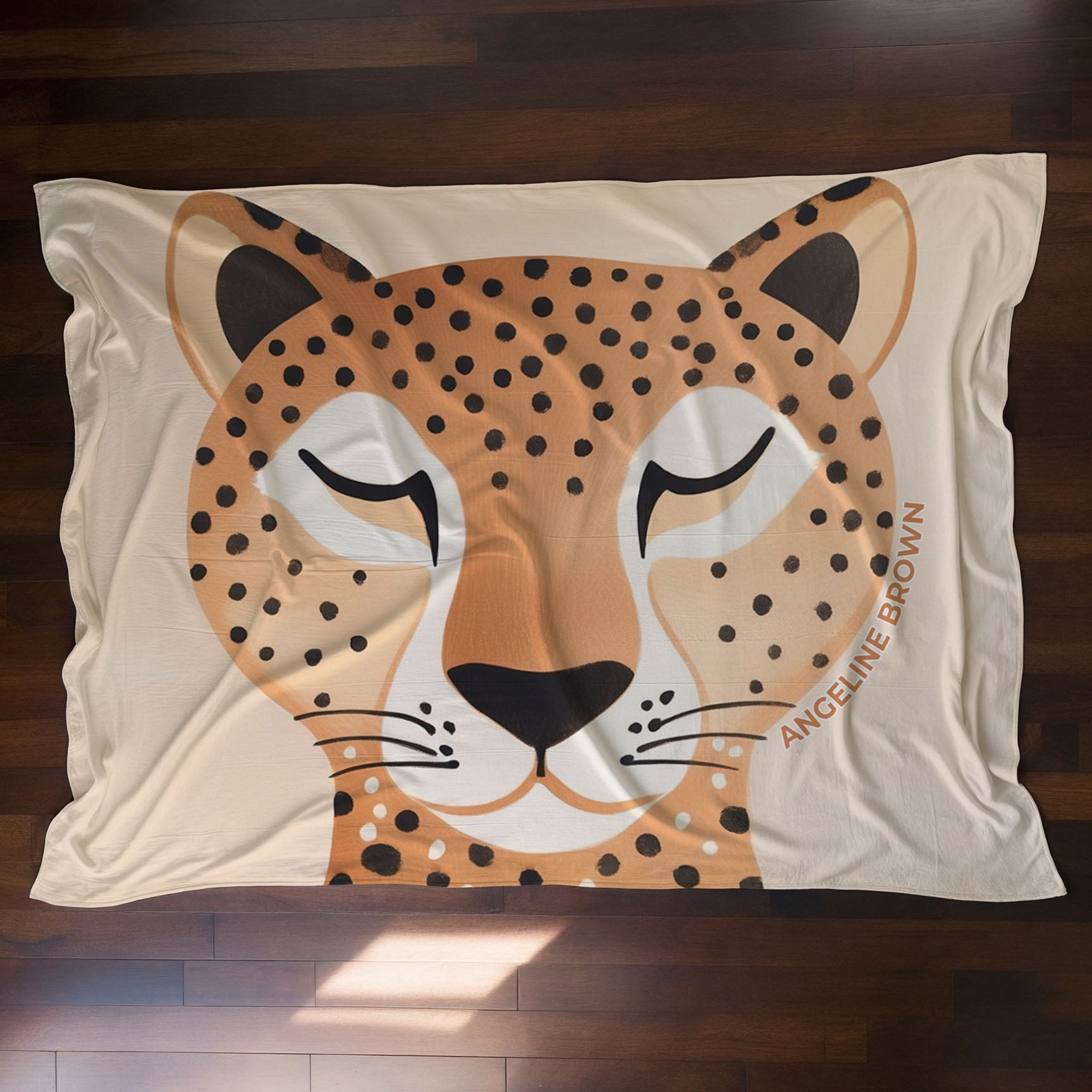 Cheetah personalized blankets for kids and babies - Dapper Dots