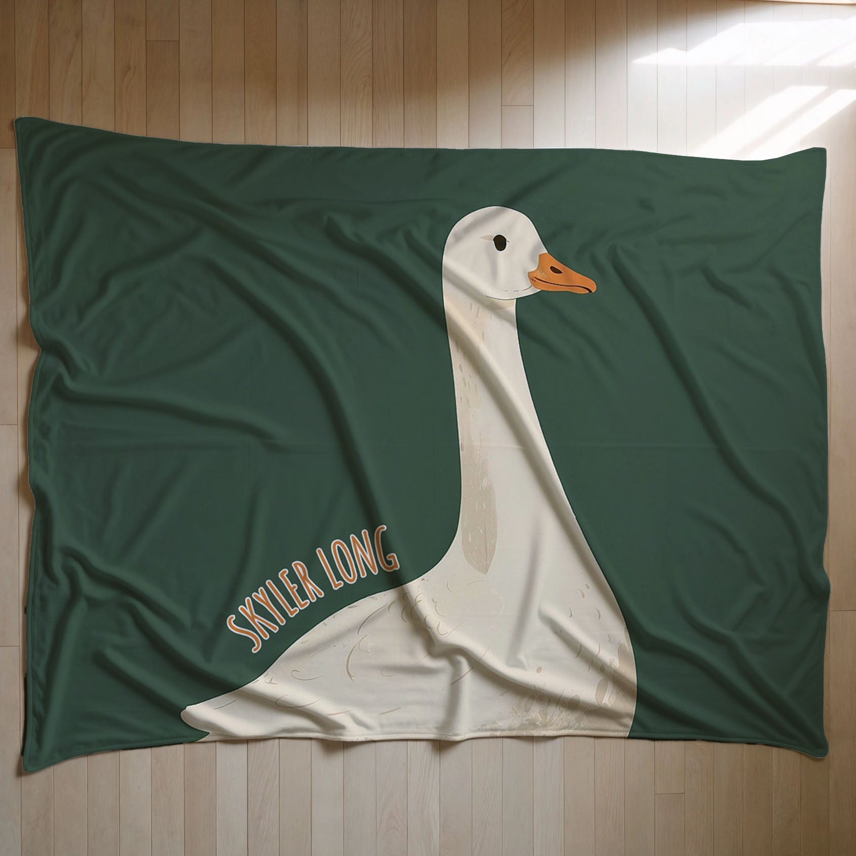 Goose personalized blanket for newborn and kids - Gleeful Goose