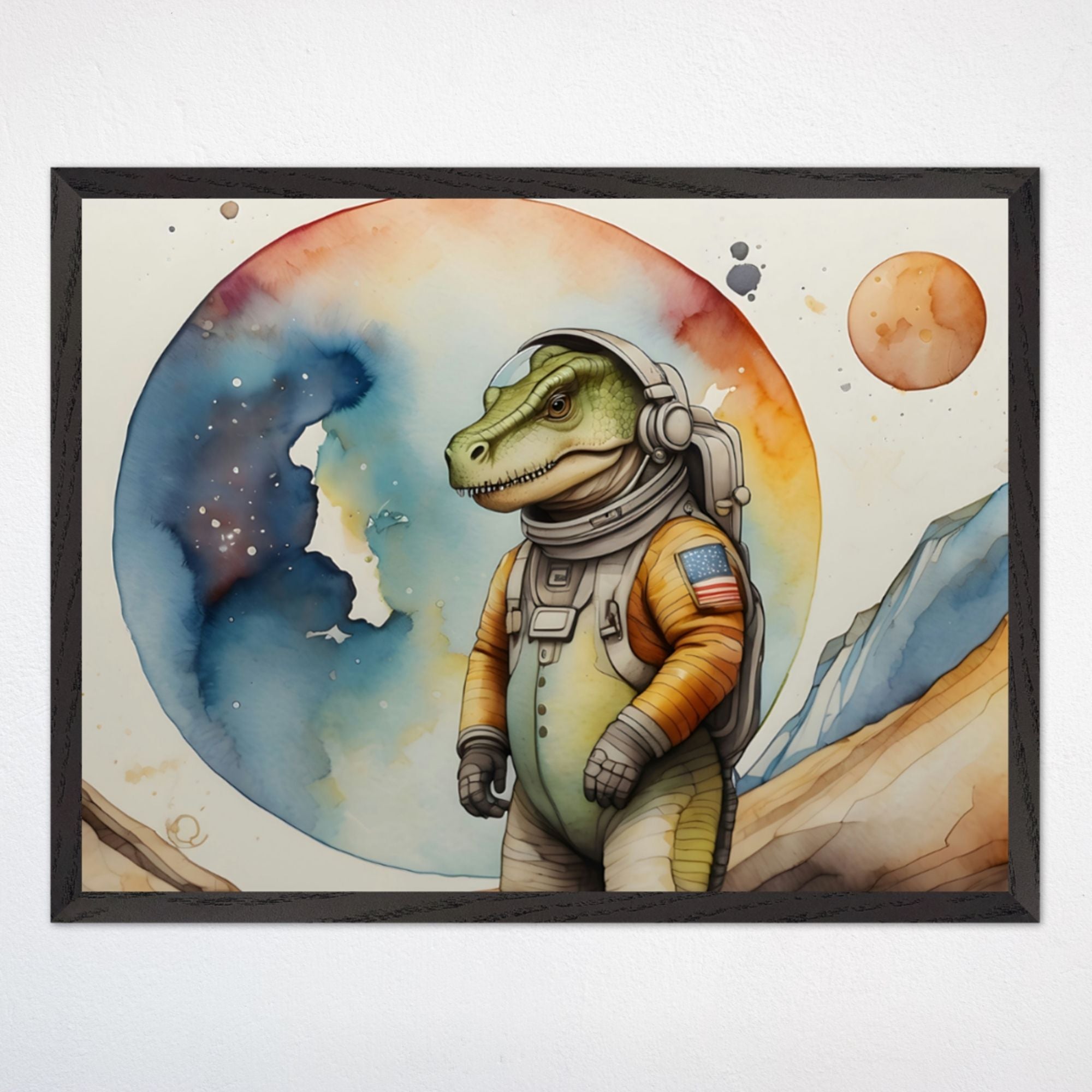 Dinosaur Wall Decor for Nursery and Kids Rooms - Galactic Rex Explorer