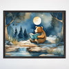 Bear Wall Decor for Kids and Nursery Rooms - Midnight Tale Teller