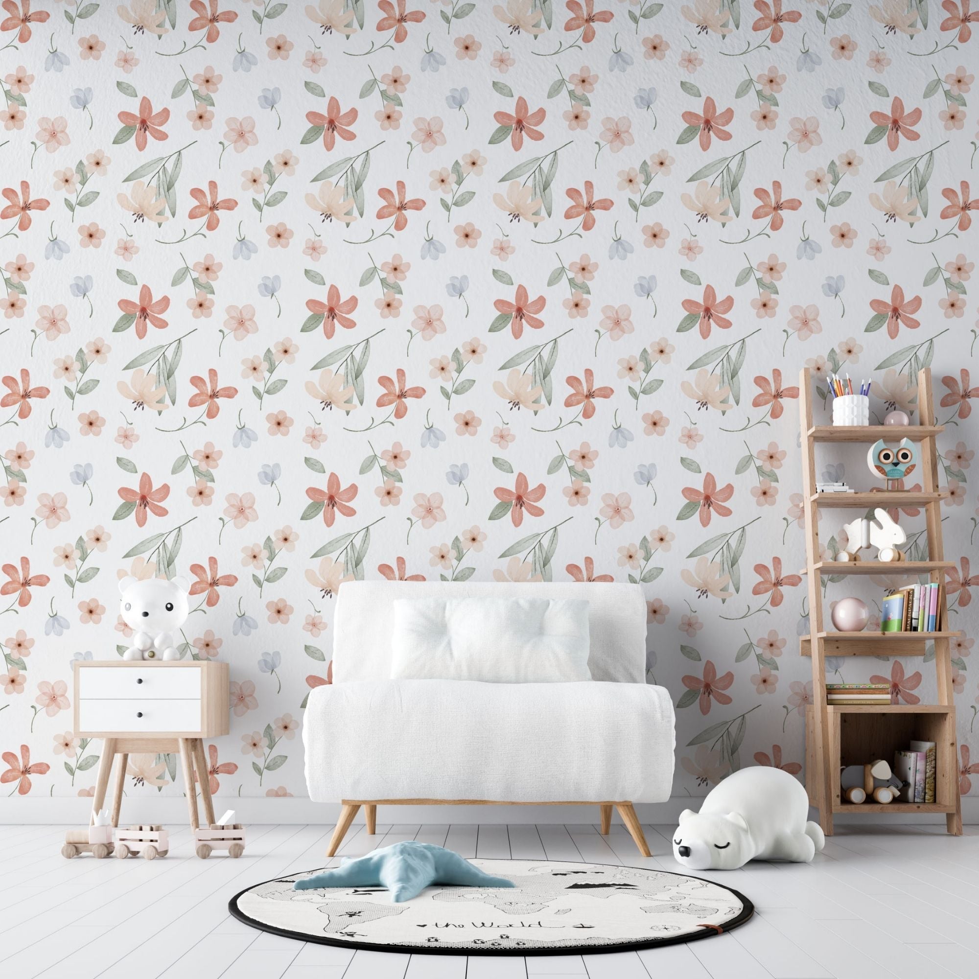 Traditional or Peel and Stick Floral Wallpaper - Finest Blooms