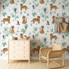 Tiger Themed Nursery Wallpaper and Kids Room Wallpaper - Whiskers and Wings