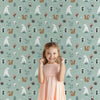 Bear Peel and Stick Wallpaper or Traditional Wallpaper - Charming Forest