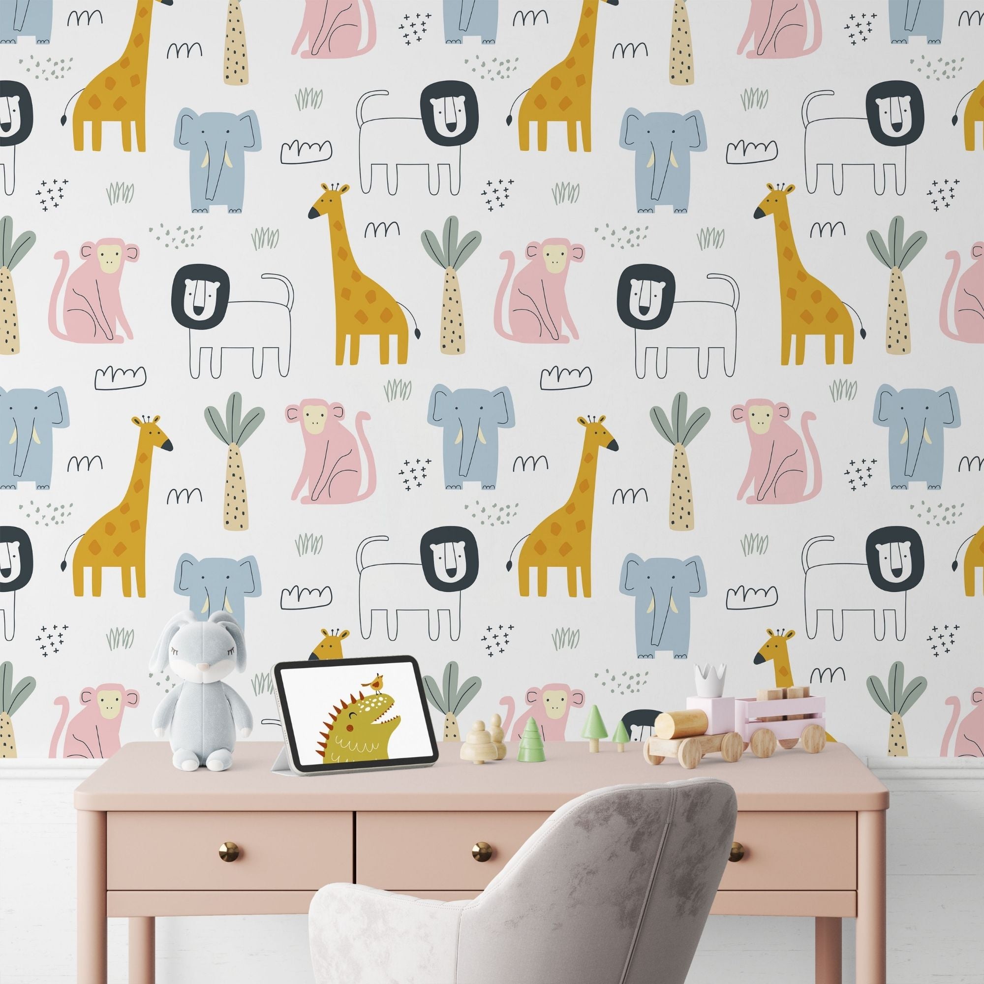 Animal Wallpaper for Nursery and Kids Rooms - Wildlife Wonders