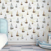 Nautical Wallpaper Peel and Stick or Traditional - Regatta Reflections