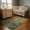 Leopard Area Rug for Nursery and Kids Rooms - Lazy Leopard Lounging