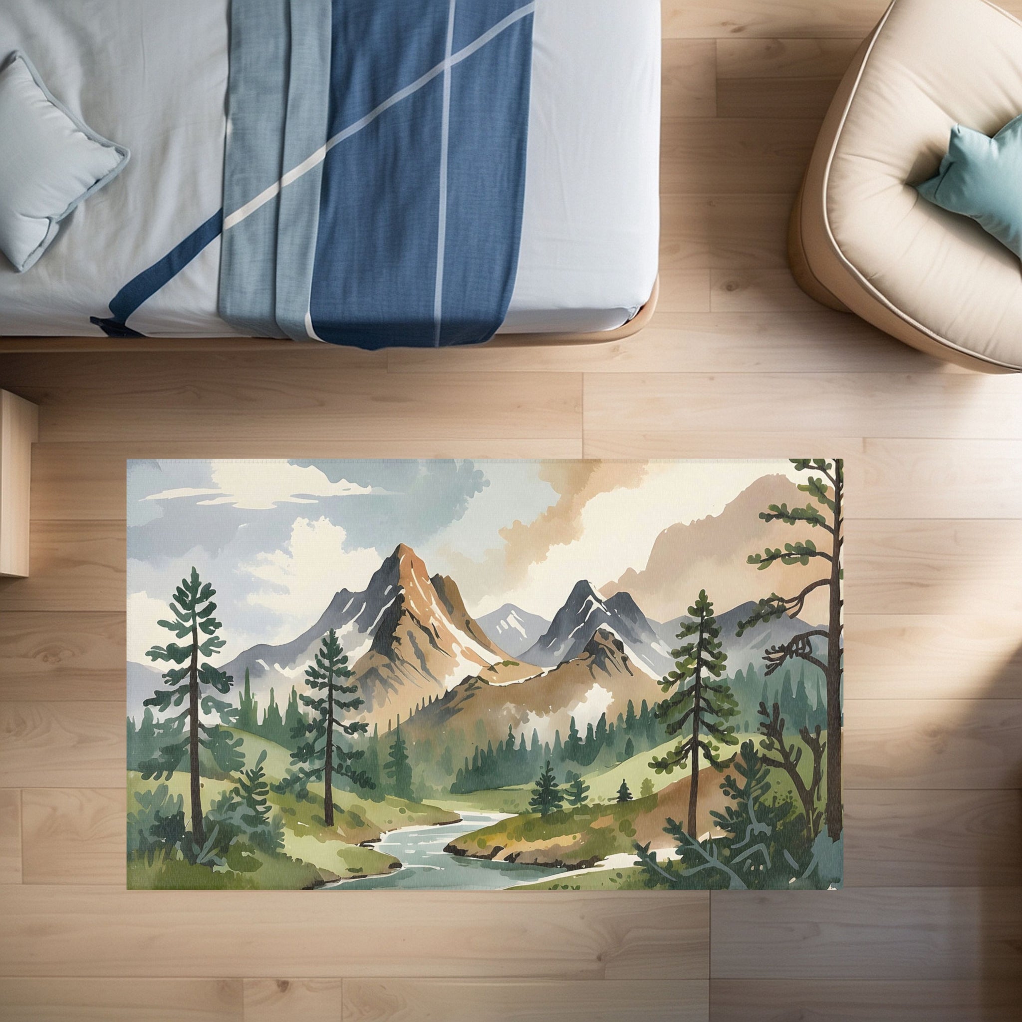 Kids and Nursery Mountain Area Rug - Peaks and Pines