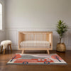 Firetruck Rug for Kids and Nursery Rooms - Frostfire Freewheeler