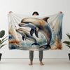 Dolphin personalized blanket for newborn and kids - Marine Magic