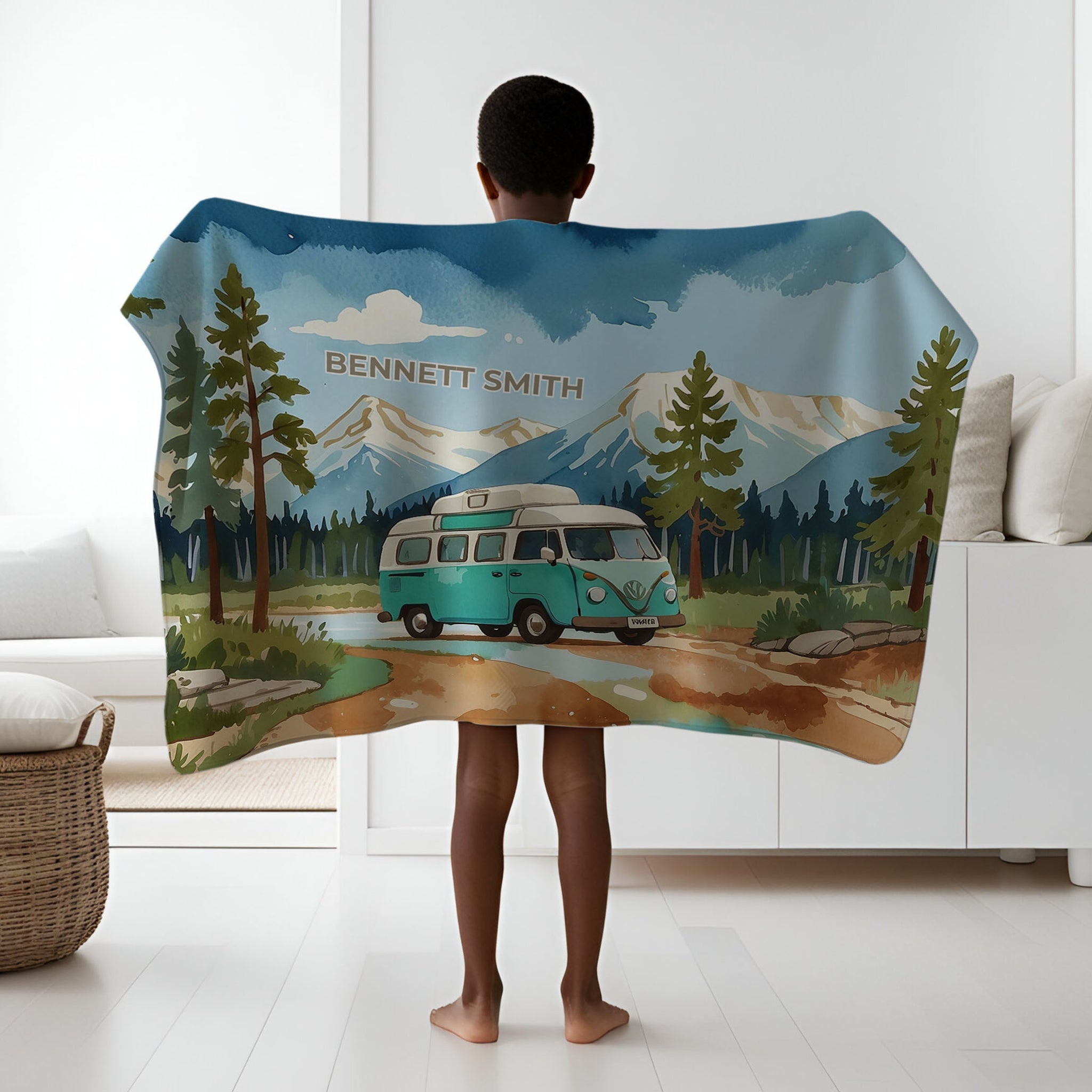 Car personalized blankets for kids and babies - Van Voyage