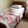 Pig personalized blankets for kids and babies - Chubby Cheeks