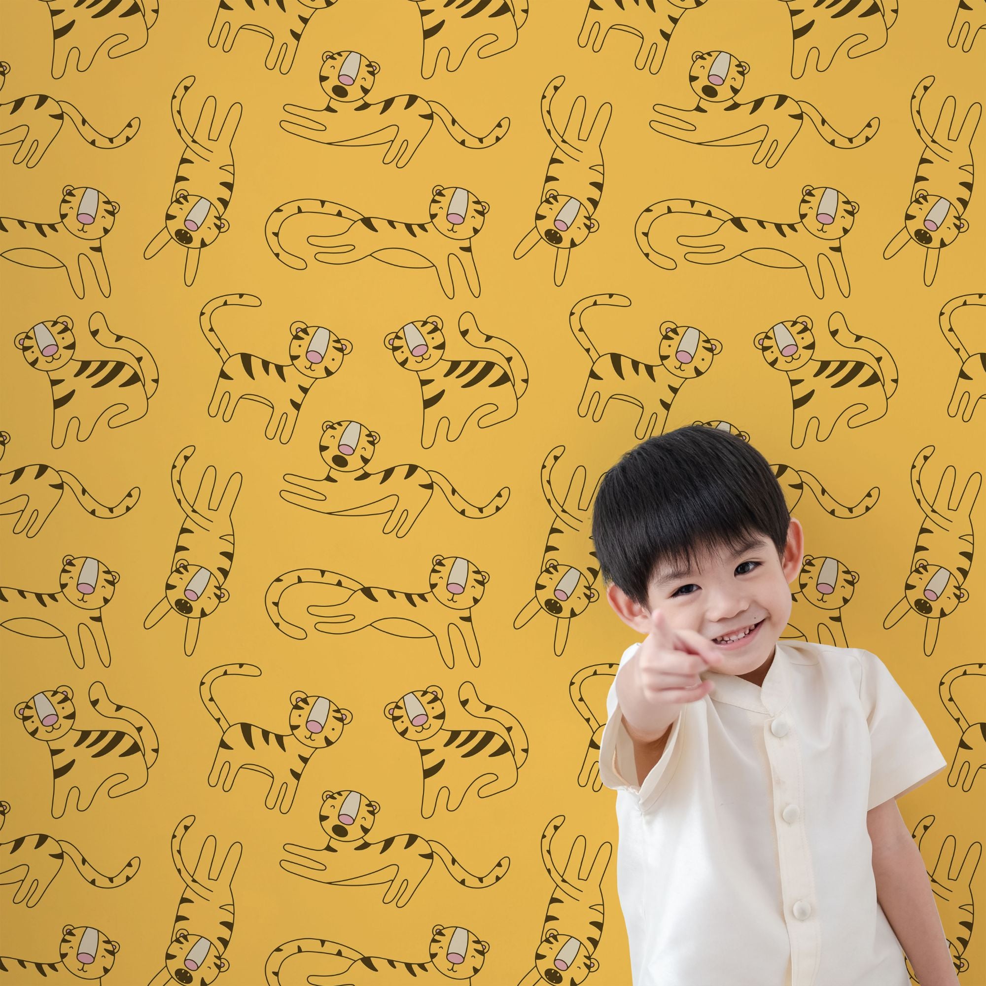 Kids and Nursery Tiger Wallpaper - Tiger’s Looks