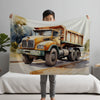 Construction personalized blanket for newborn and kids - Hefty Hauler