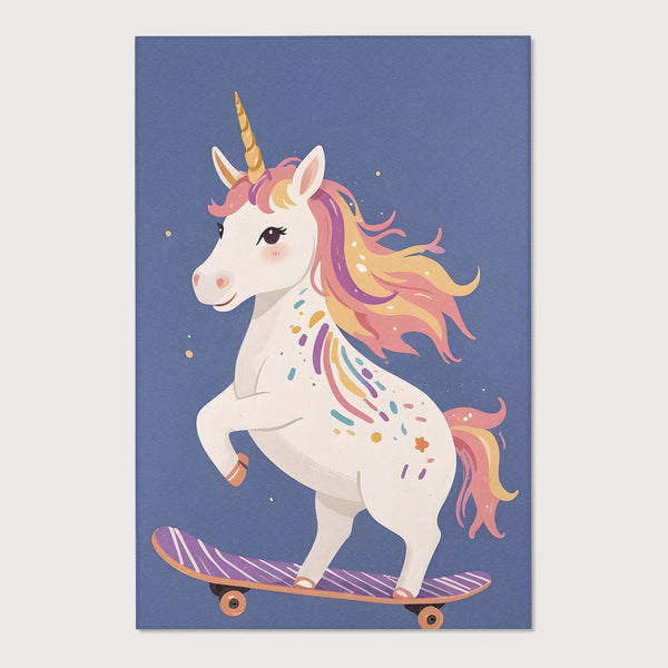 Kids and Nursery Unicorn Area Rug - Rollin' Rainbow