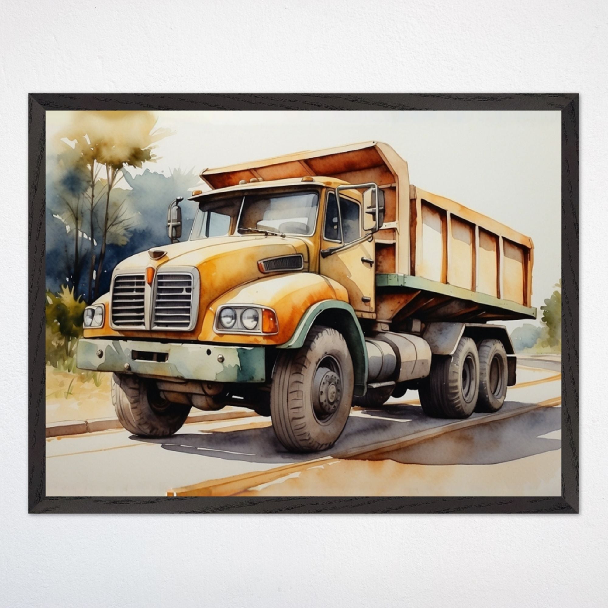 Construction Wall Art for Nursery and Kids Rooms - Hefty Hauler