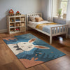 Bunny Area Rug for Kids and Nursery Rooms - Hoppy Days