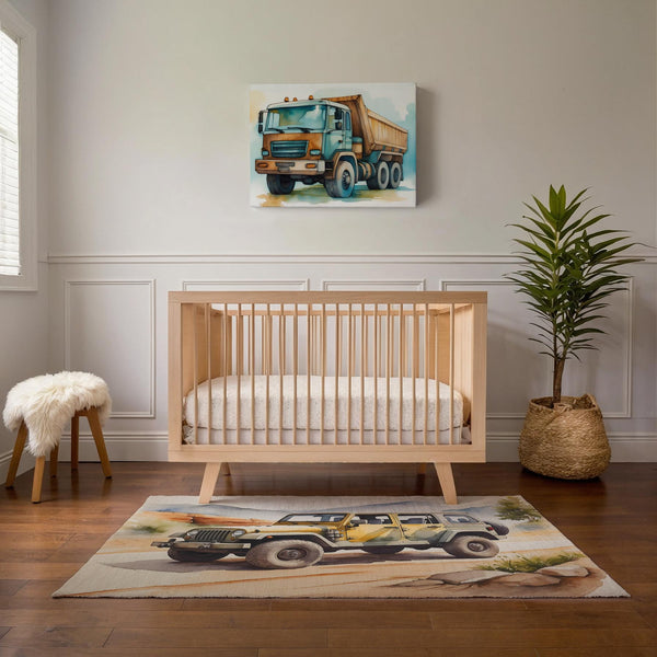 Construction Wall Art for Kids and Baby Rooms - Dump Truck Delight