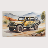 Car Area Rug for Nursery and Kids Rooms - Jungle Jeep Journey