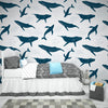 Whale Peel and Stick Wallpaper or Traditional Wallpaper - Marine Majesty