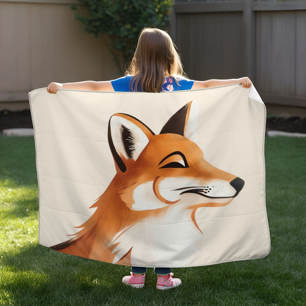 Fox personalized children's blankets - Foxy Smirk