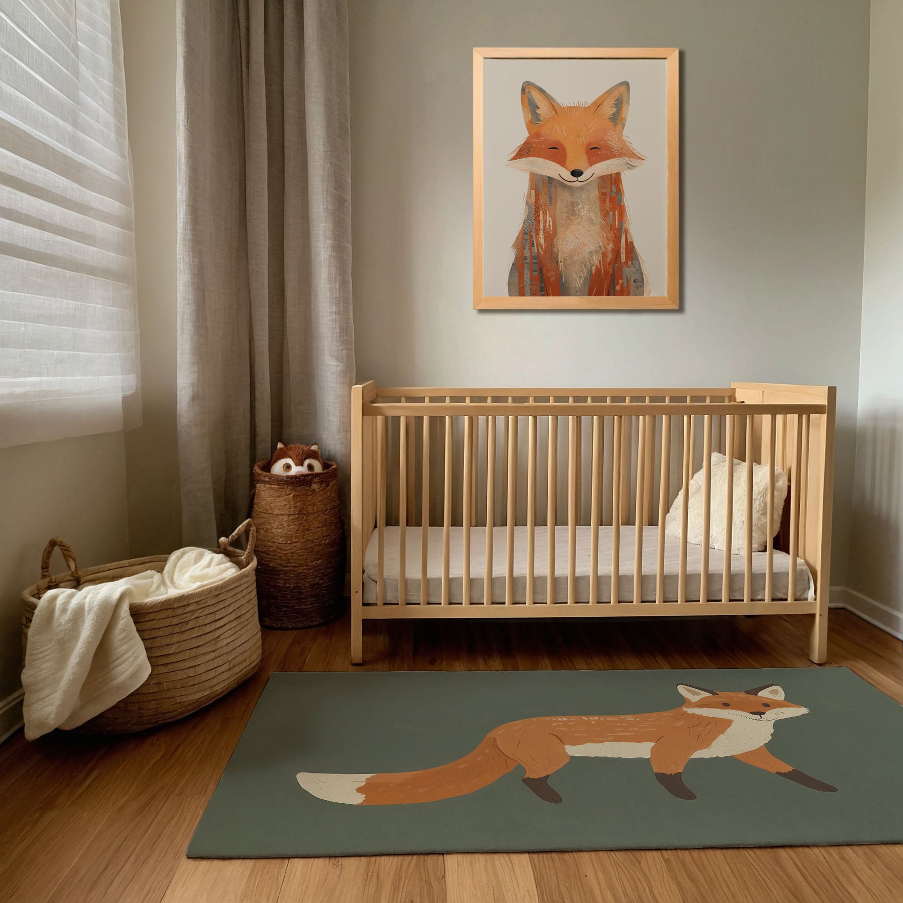 Fox Wall Decor for Kids and Nursery Rooms - Smiley Snout