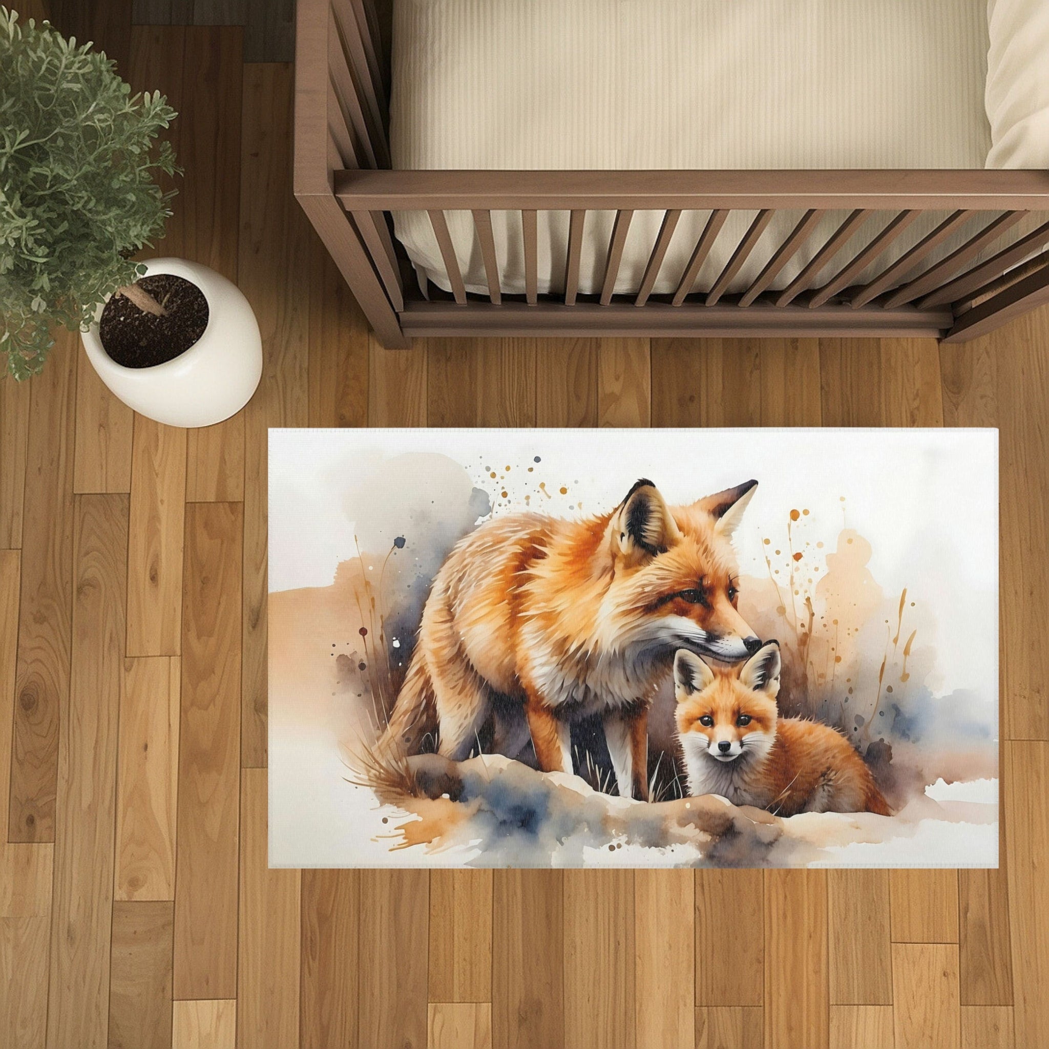 Kids and Nursery Fox Area Rug - Cunning Cuties