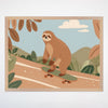 Sloth Wall Art for Kids and Baby Rooms - Relaxed Roller