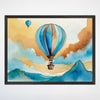 Hot Air Balloon Wall Decor for Kids and Baby Rooms - Balloon Over Bluffs