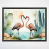 Flamingo Wall Art for Kids and Nursery Rooms - Flamingo Serenade