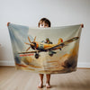 Airplane personalized blankets for kids and babies - Sky-High Rex