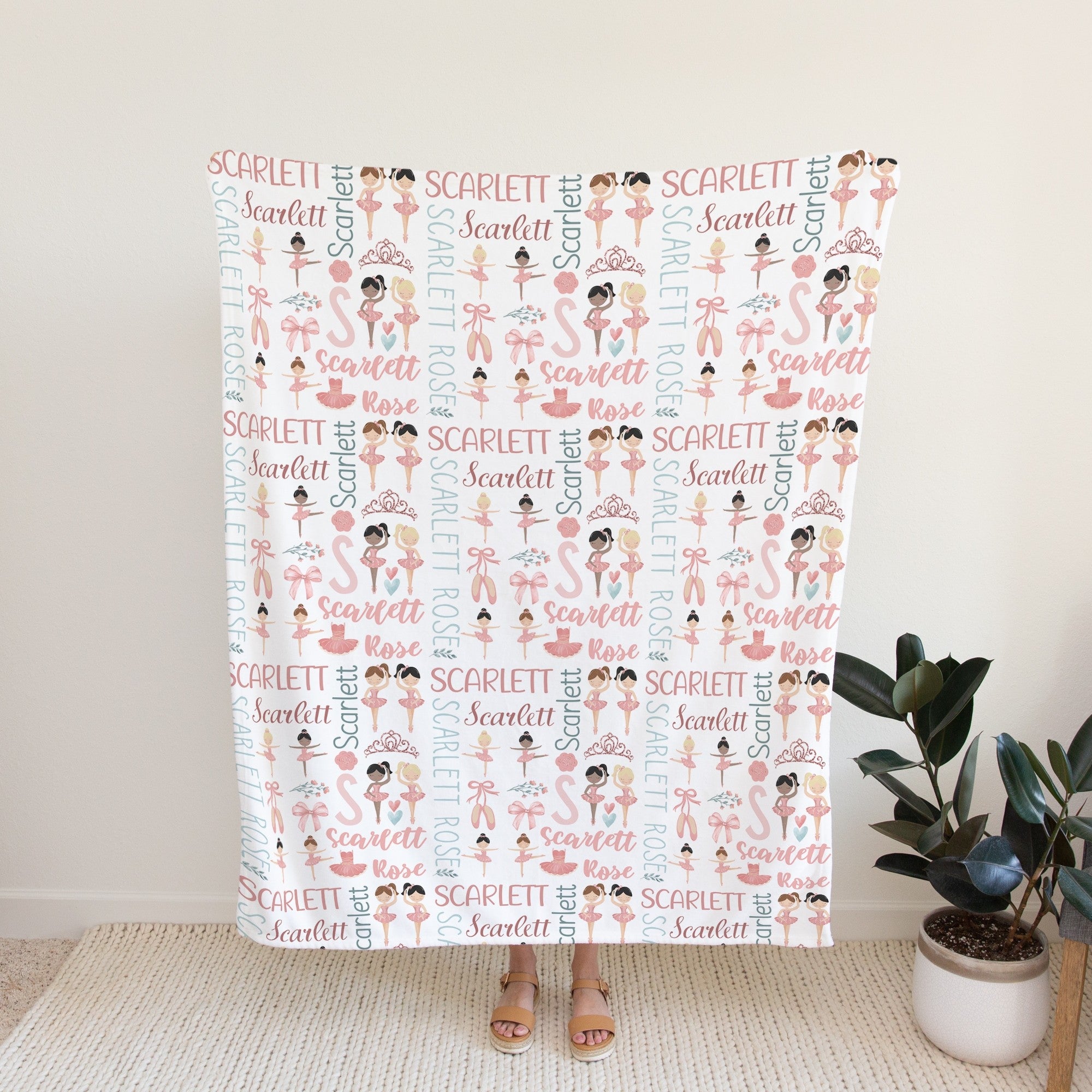 Ballet Personalized Blanket for Babies and Kids