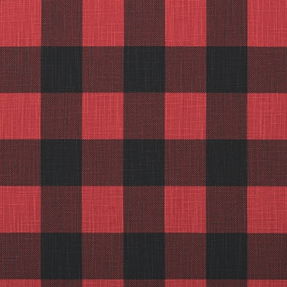 Buffalo Check Red/Black Slub Canvas