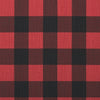 Buffalo Check Red/Black Slub Canvas Kids Curtain