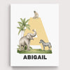 Personalized Safari Animals Wall Art - Name Sign