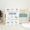 Dinosaur Personalized Blanket for Babies and Kids