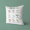 Dinosaur Throw Pillow - Positive Affirmations