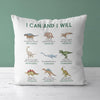 Dinosaur Throw Pillow - Positive Affirmations