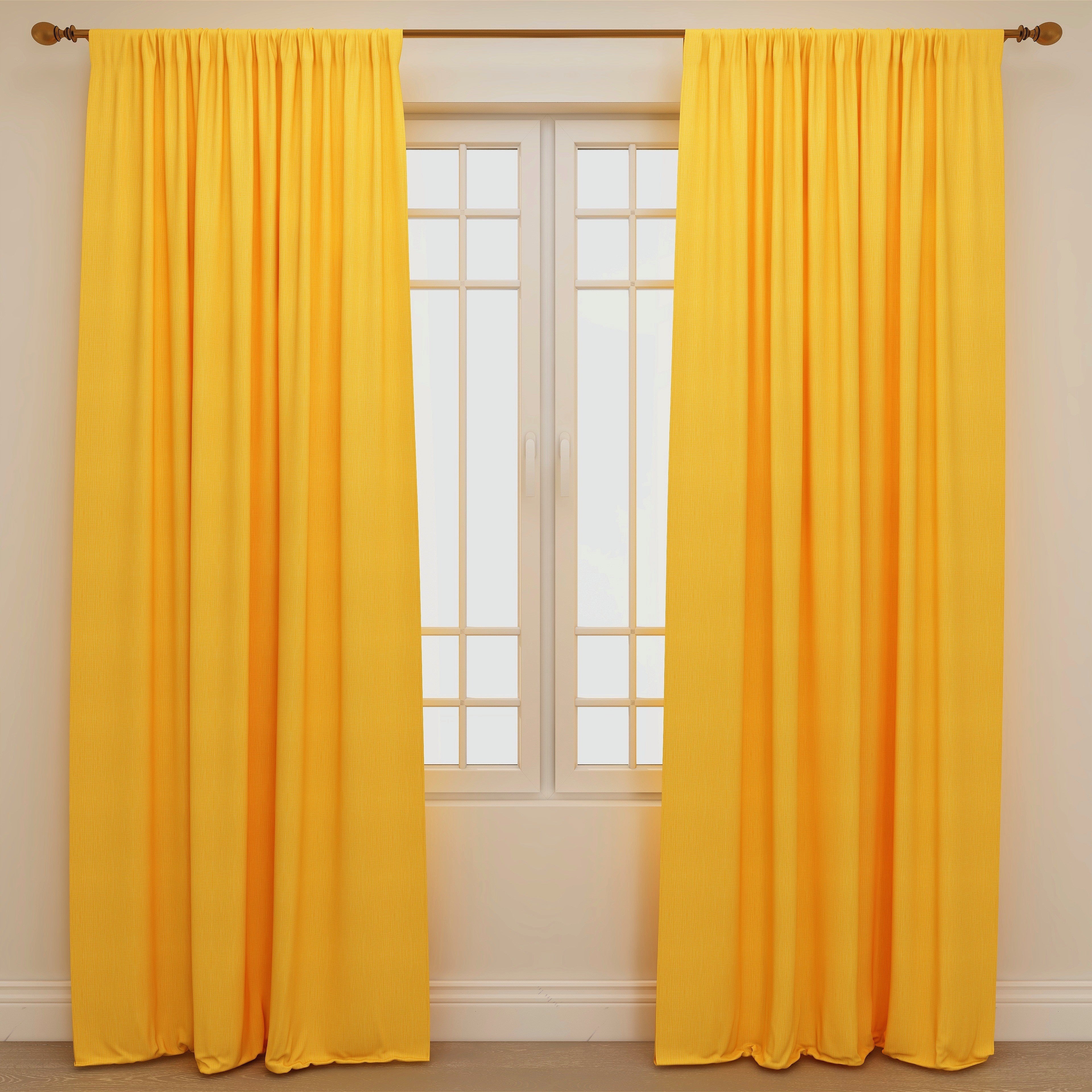 Faulkner Brazilian Yellow Kids Curtains