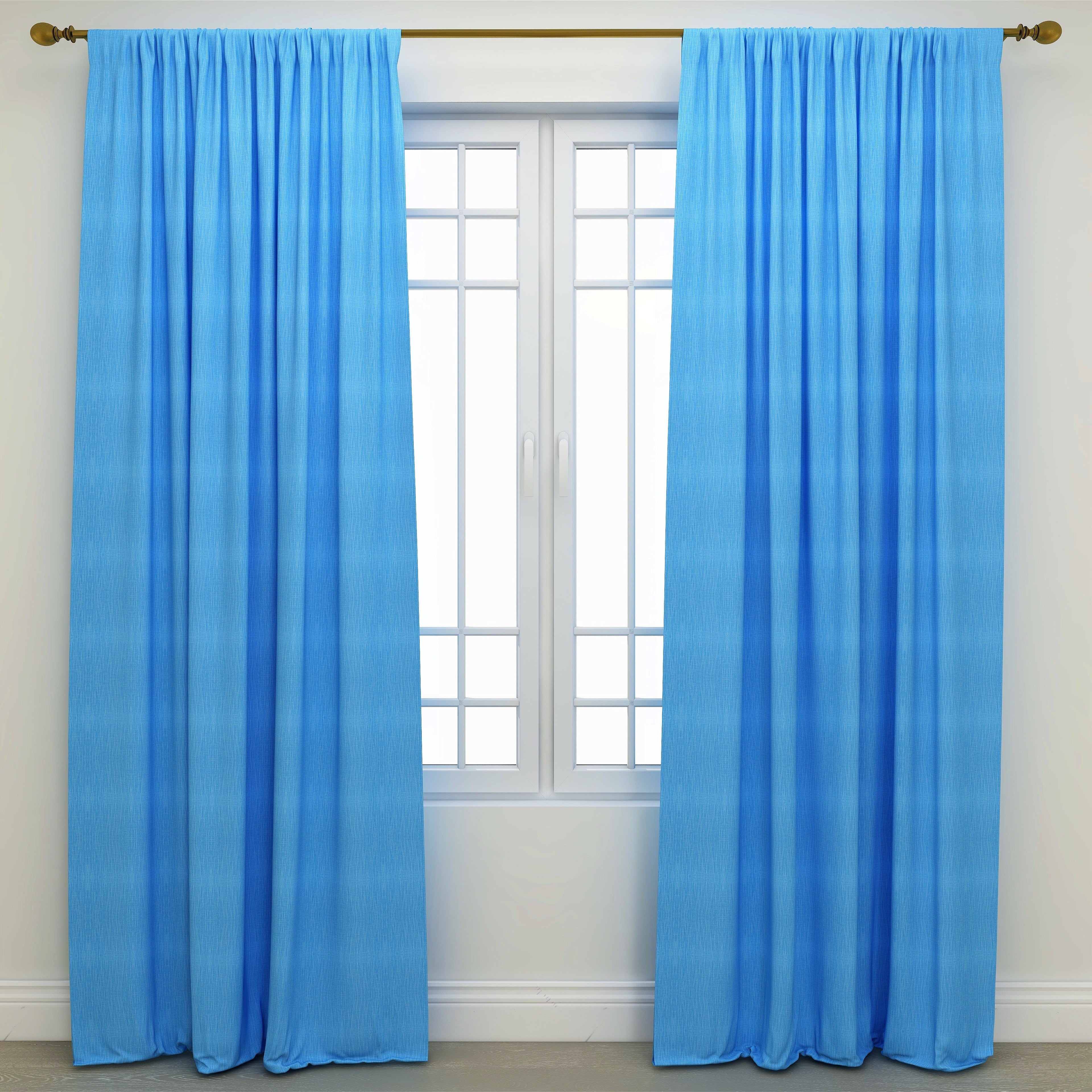 Faulkner Courtyard Blue Kids Curtains