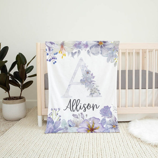 Floral Personalized Blanket for Babies and Kids